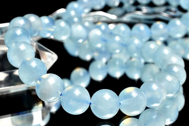爽やかブルー エンジェルクラウドアクアマリン 8.5mm