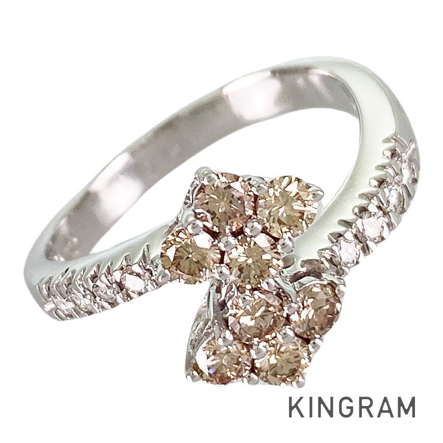 美品 DAMIANI ダミアーニ K18WGリング 約10.5号 ダイヤモンド ダミアーニ Damiani フラワーシリーズ K18WG ダイヤモンド 15.5号(55