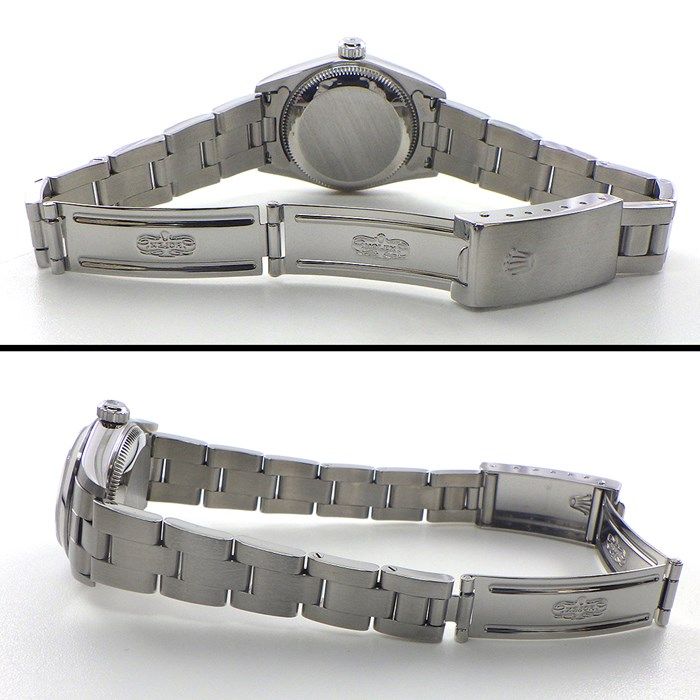 ロレックス Rolex 腕時計 オイスターパーペチュアル 76080 K番 2001年製 夜光インデックス 夜光針 ブラック文字盤 SS 自動巻き 【中古】 ロレックス Rolex 腕時計 オイスターパーペチュアル 76080 K番 2001年