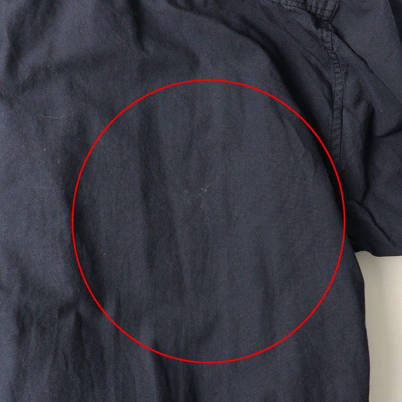  アーメン ARMEN コットン バンド シャツ ワンピース 2｜ネイビー トップス 長袖 前開き その他 その他