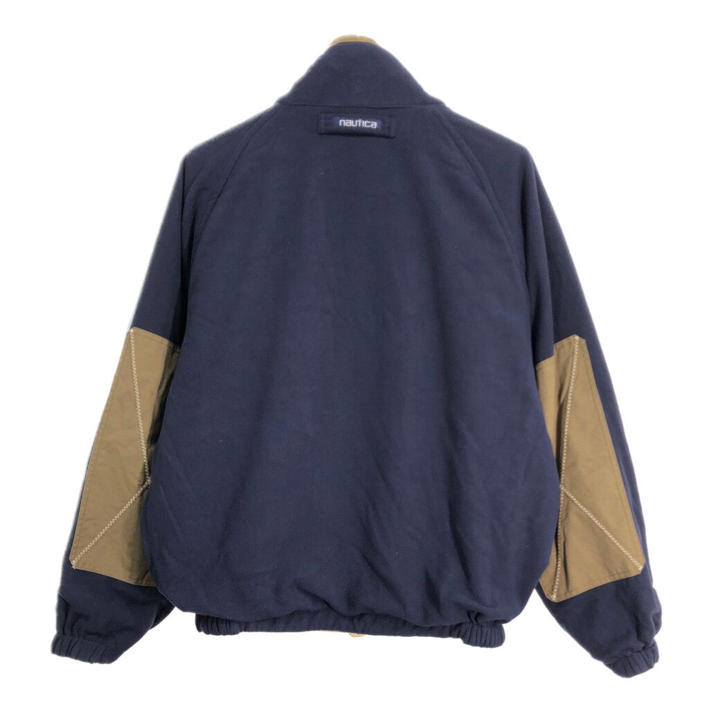 NAUTICA ノーティカ リバーシブル セーリングジャケット メンズM 古着 グレー×イエロー 灰色 黄色 ハイネック フード収納式  フリース【ブルゾン・ジャケット】 NAUTICA ナイロンシェルジャケット リバーシブル フリース ブラウン NAUTICA ノーティカ リバーシブル セーリングジャケット