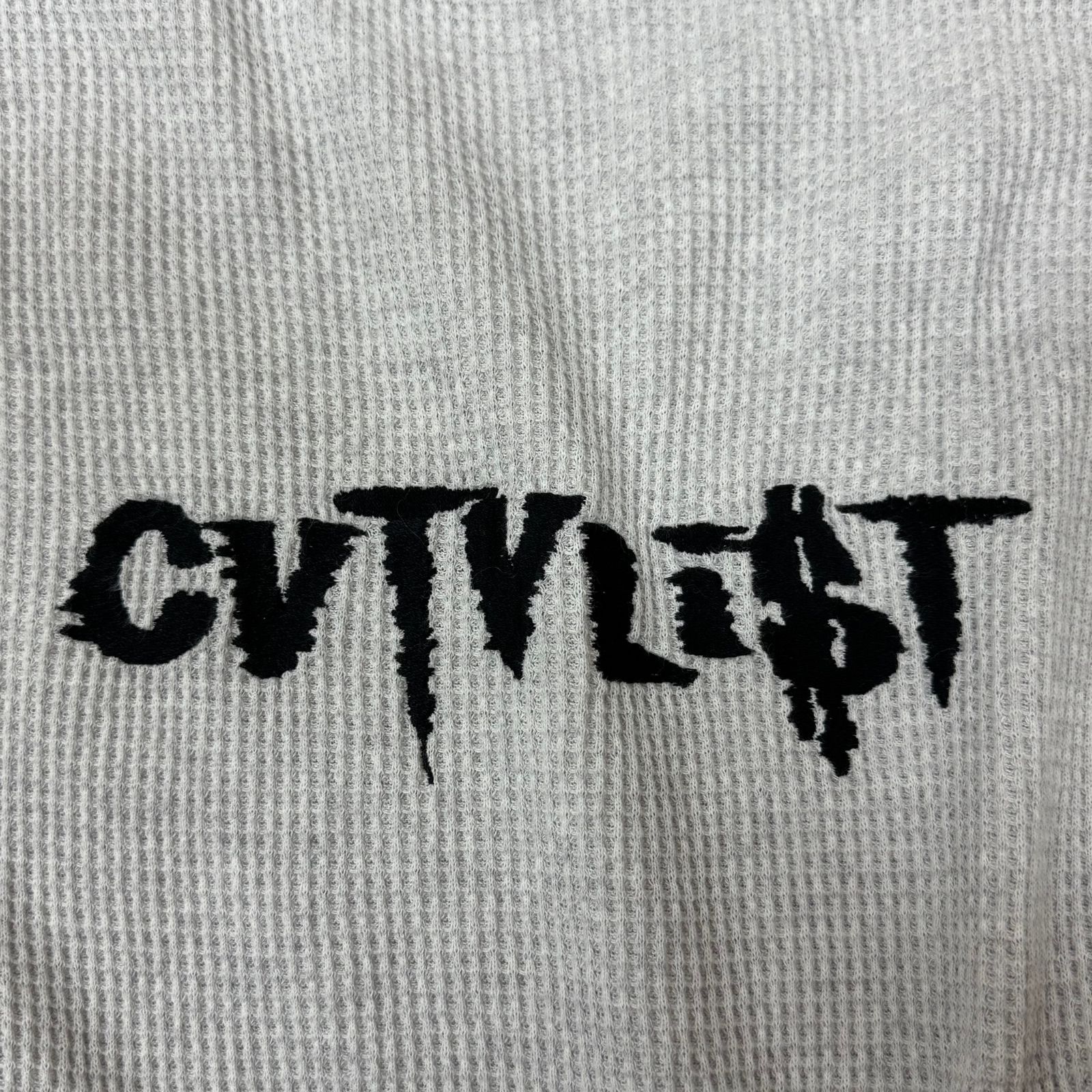 cvtvlist カタリスト ワッフルロンT 黒白 CVTVLIST 24SS フロント刺繍