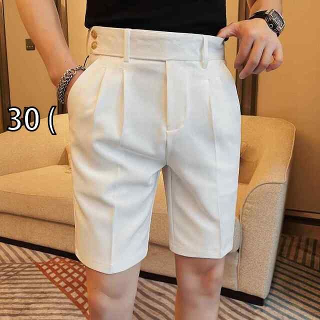 [30 (]春 コーデ メンズ  服 シンプル ファッション オシャレ 大人 かっこいい 大きいサイズ ストリート 紳士服  パンツ 無地 カジュアル 五分丈 ハイエンド ミッド