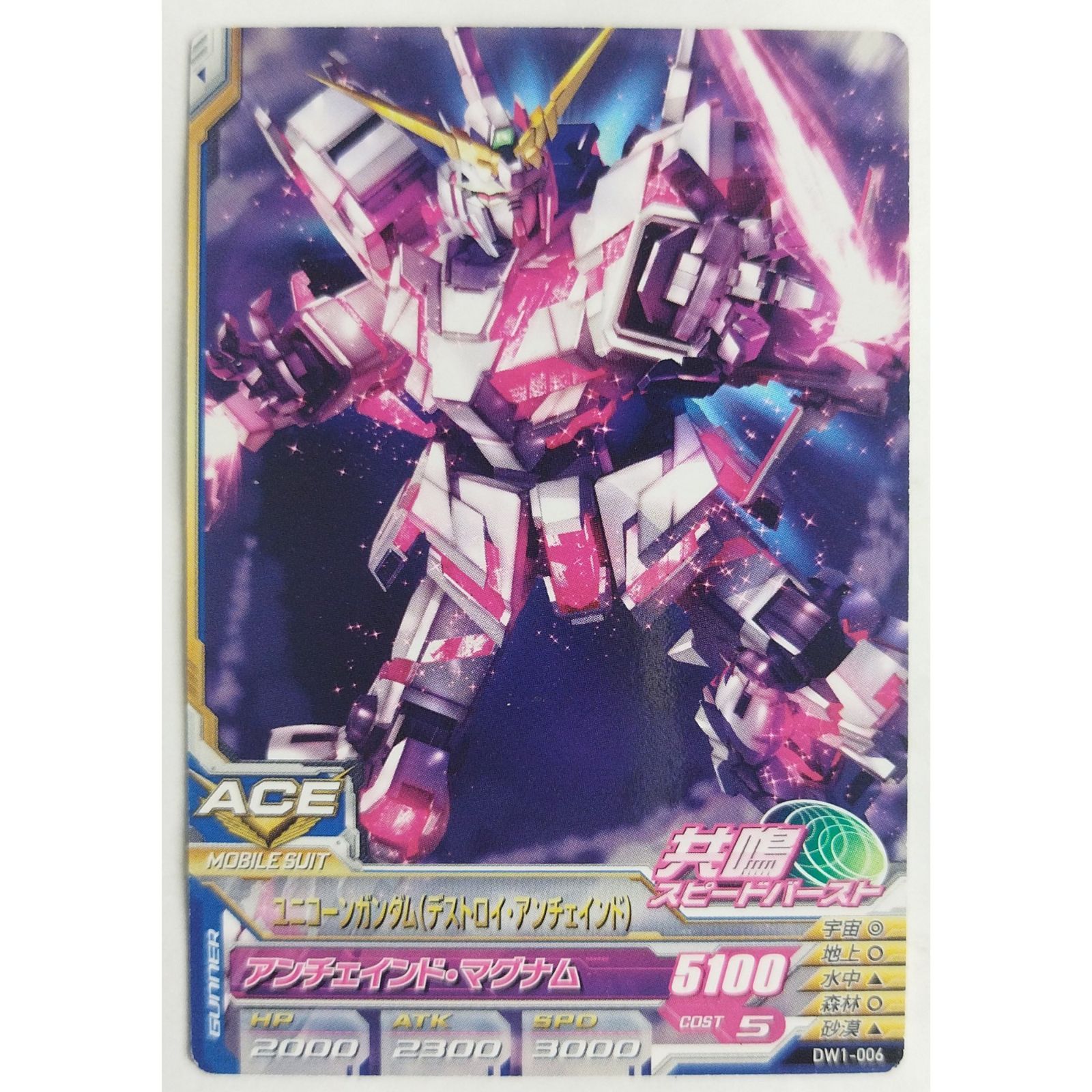 ガンダムトライエイジ　バンシィ（デストロイモード）　DW6-085 ANNIV. 楽天市場】ガンダムトライエイジ DW6-085 バンシィ（デストロイ