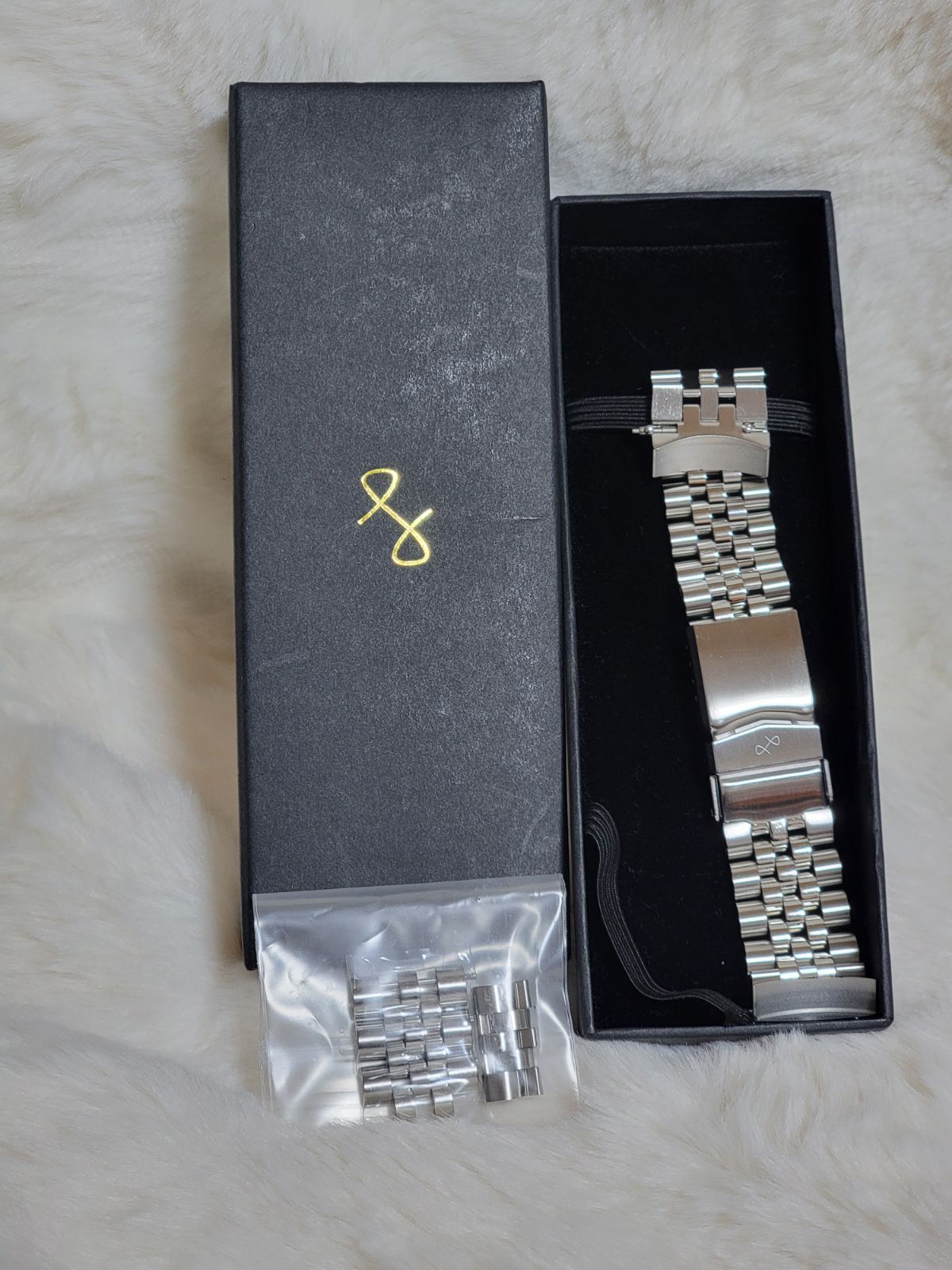 ABOUT VINTAGE 金属ベルト 本体なしベルトのみ 腕時計 交換用ベルト ステンレスバンド