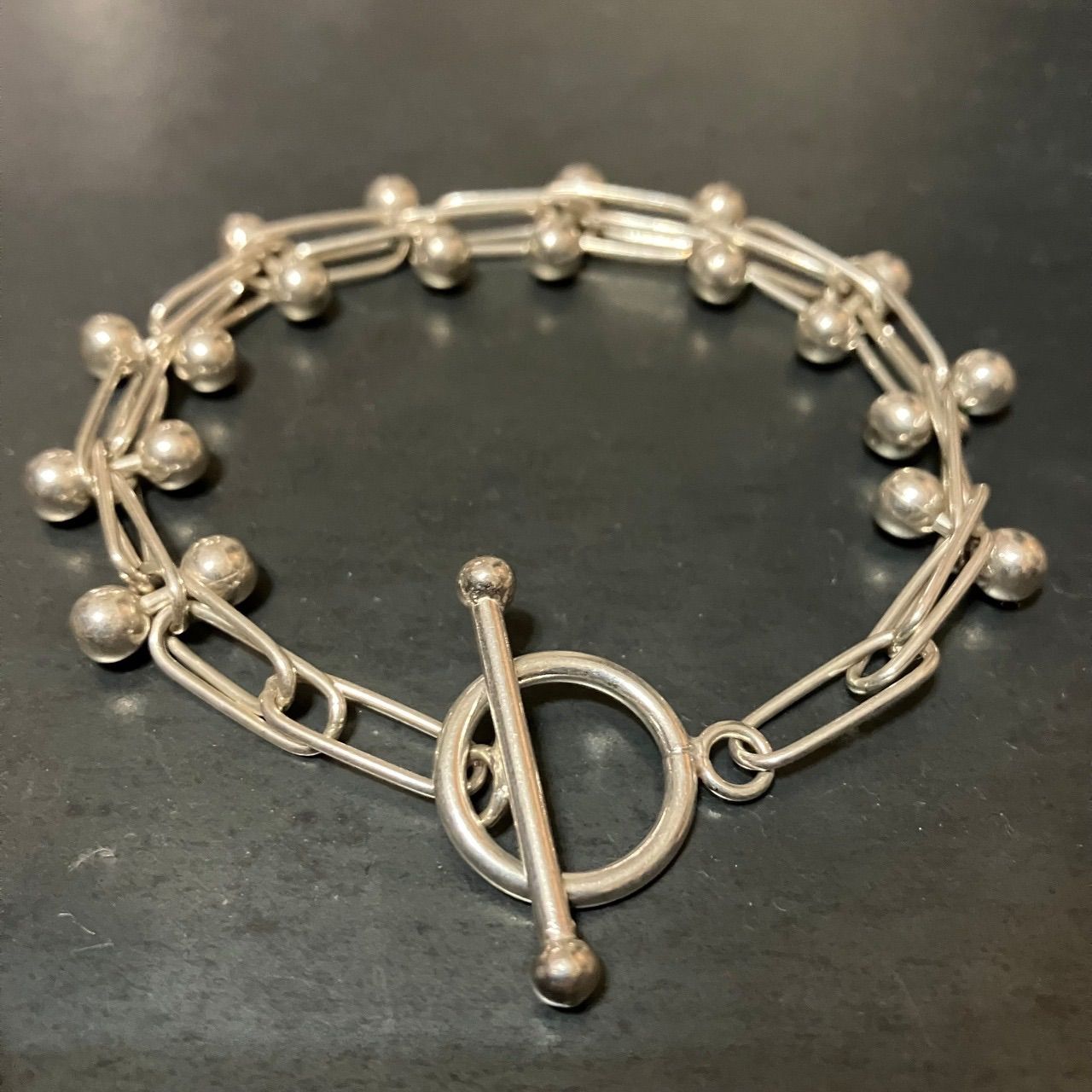 SILVER925 DNA MANTEL BRACELET/シルバーブレスレット SILVER925 DNA DESIGN CHAIN MANTEL BRACELET /シルバー