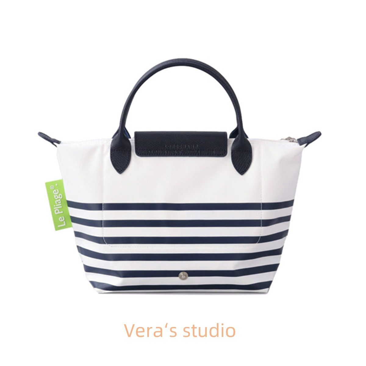 新品未使用 Longchamp Sサイズ ネイビーストライプ ファッション