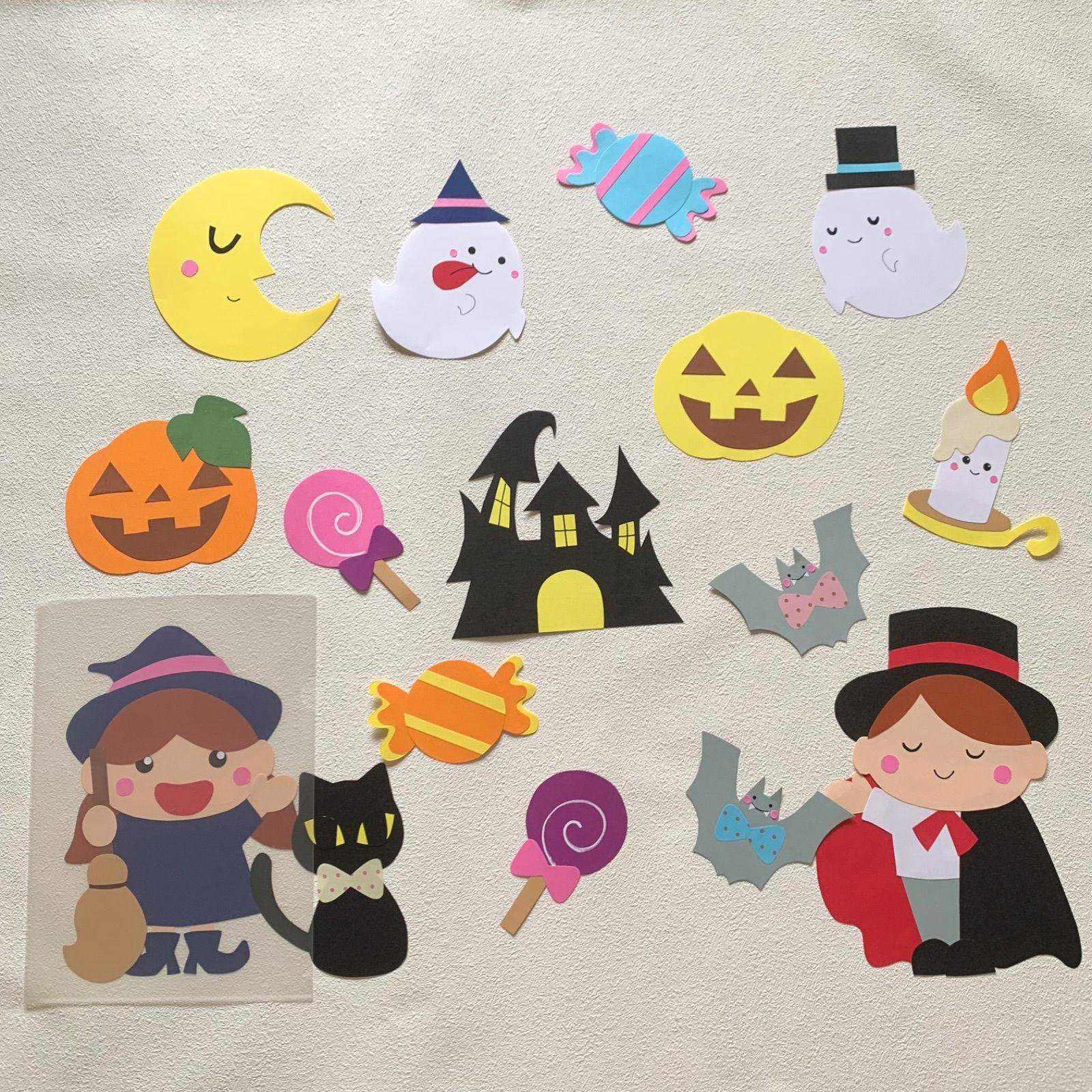 約85×70㎝　ハロウィンの壁面-トリック・オア・トリート！-