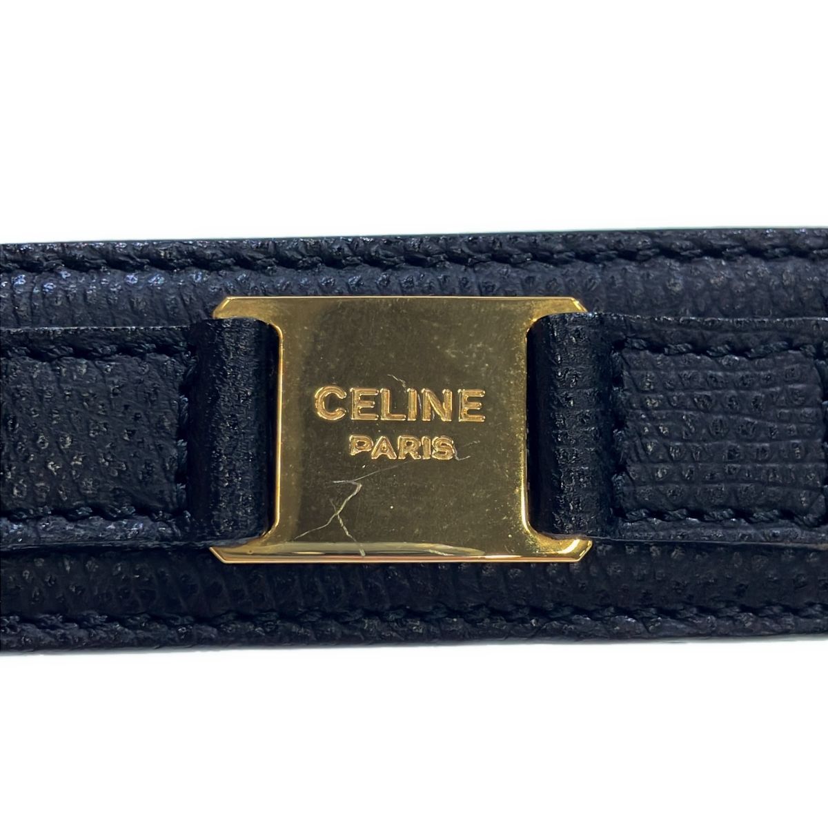 CELINE セリーヌ レザーベルト ブラック - メルカリ