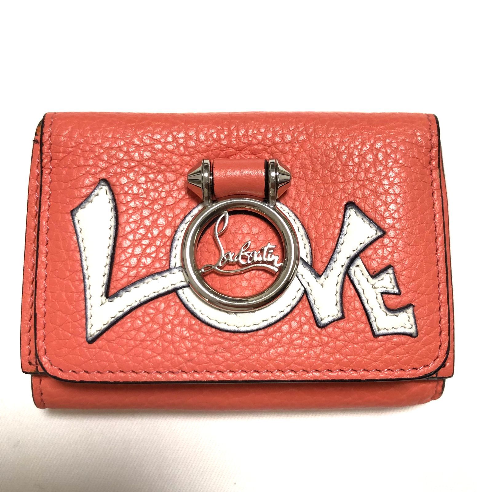 クリスチャンルブタン 財布 三つ折り財布 ルビルゥ ネイビー LOVE 