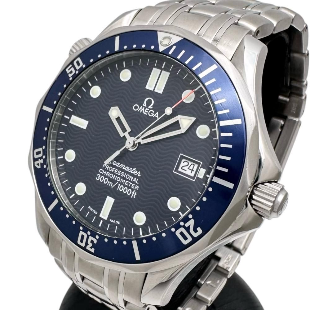 OMEGA|オメガ シーマスター300m デイト 2531.80 腕時計 ステンレススチール 自動巻き|オートマ ネイビー文字盤 メンズ 真子質店 GD
