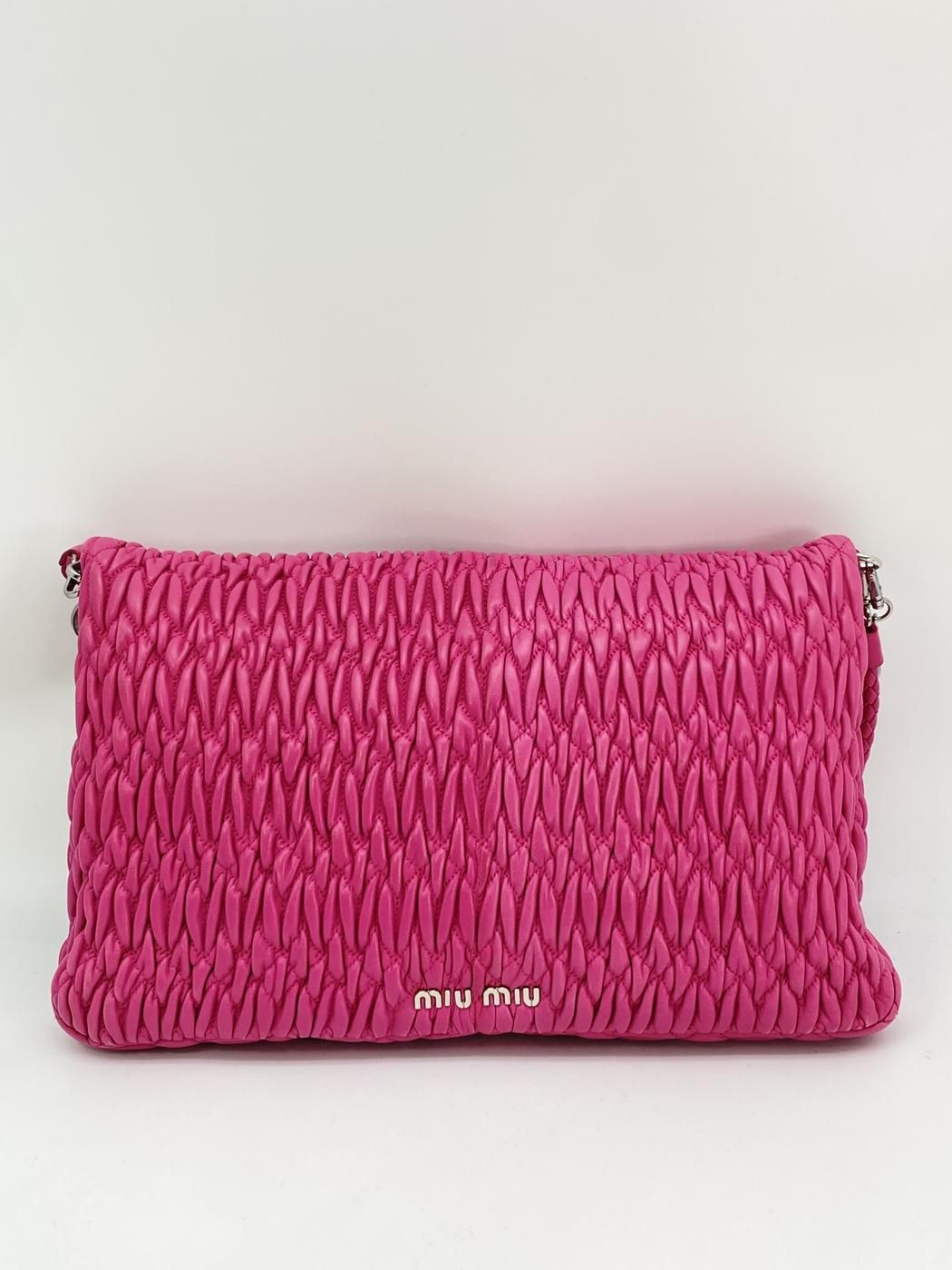 MIUMIU ミュウミュウ マテラッセ ナッパクリスタル ショルダーバッグ