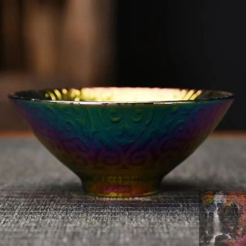 送料無料　時代物　古窯変天目碗 抹茶碗　煎茶道具 送料無料 時代物 古窯変天目碗 抹茶碗 煎茶道具