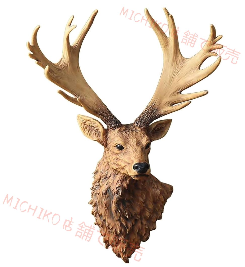壁掛け 鹿 オブジェ 壁飾り アニマルヘッド インテリア 壁吊り下げライト鹿ヘッド 樹脂製 動物 おしゃれ ファション 新築祝い 新築飾り