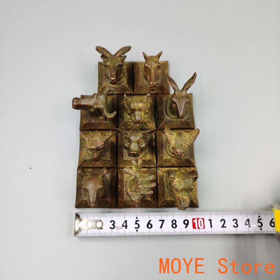 十二支銅印章 套印 希少品 縁起物 書道具 文房具 工芸品 美術品 置物 