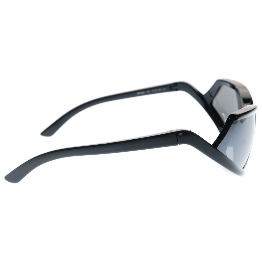 BALENCIAGA バレンシアガ サイドロゴ サングラス ブラック BALENCIAGA (バレンシアガ) 23AW WRAP SUNGLASSES ブラックミラー