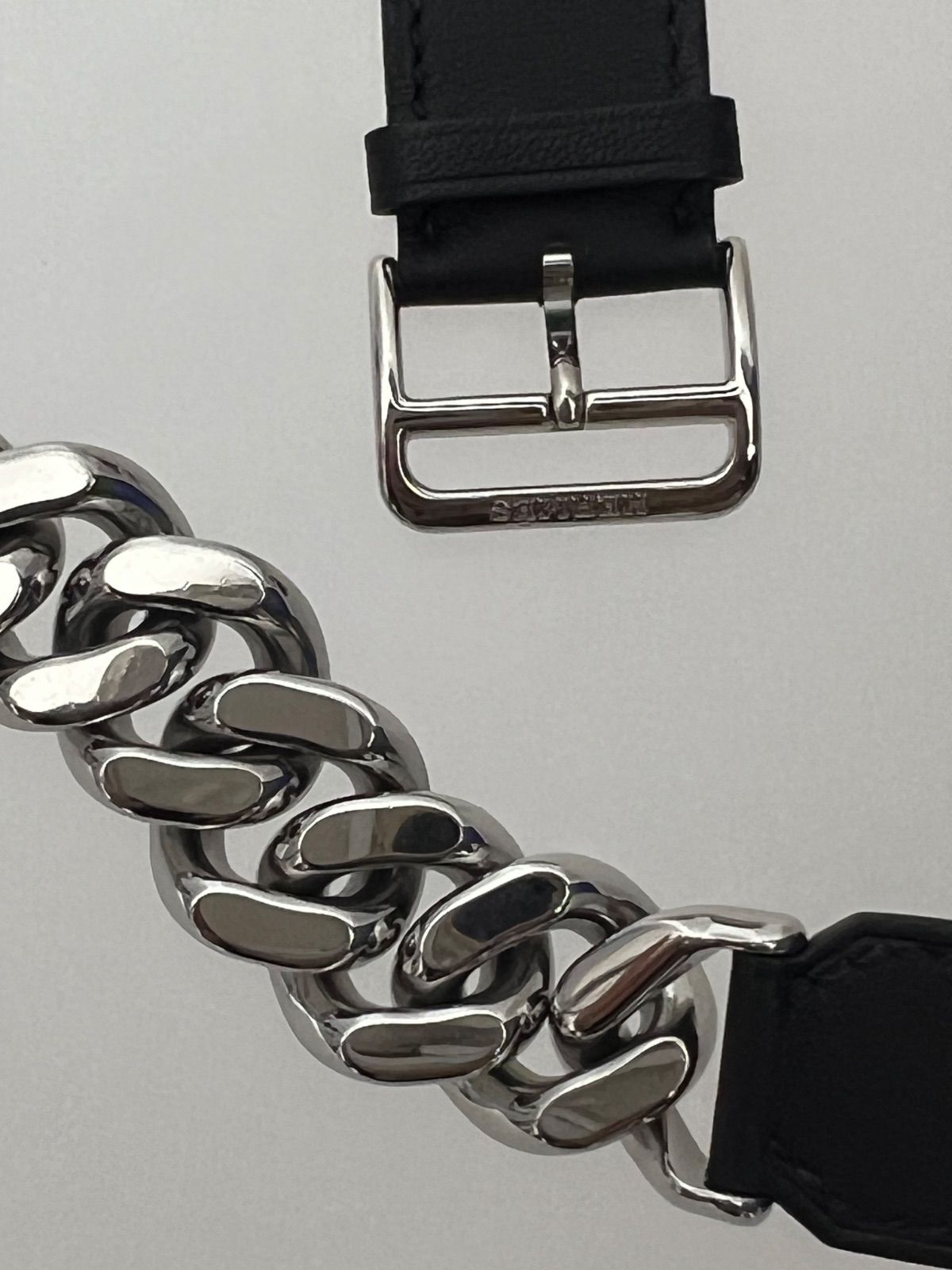 中古】Apple Watch Hermès 黒 ドゥブルトゥール グルメットメタル 