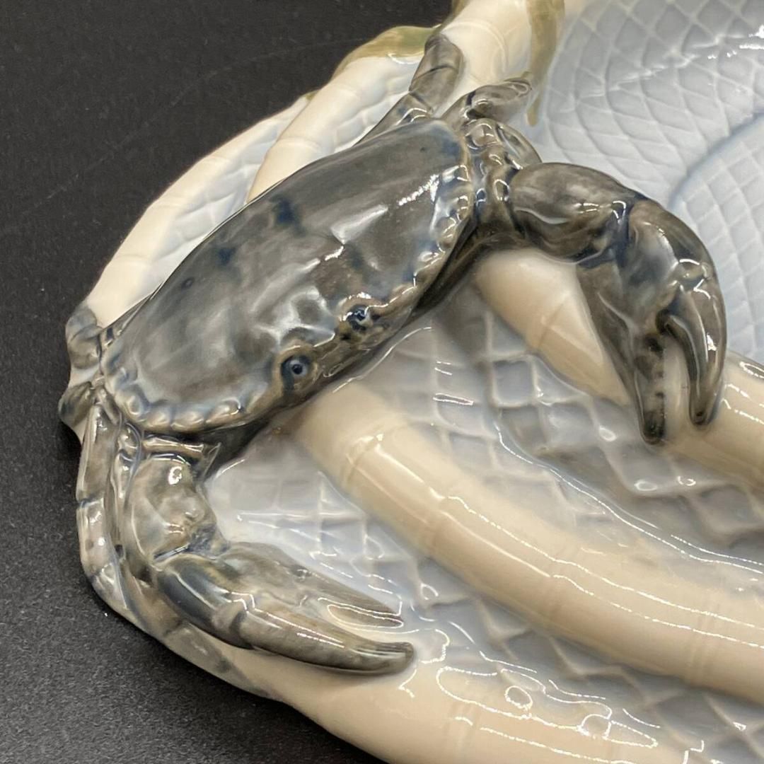 B&G ビングオーグレンダール　魚篭の魚とカニ　ロイヤルコペンハーゲン　蟹 ☆訳あり特価 魚篭の魚とカニ ビングオーグレンダール 皿