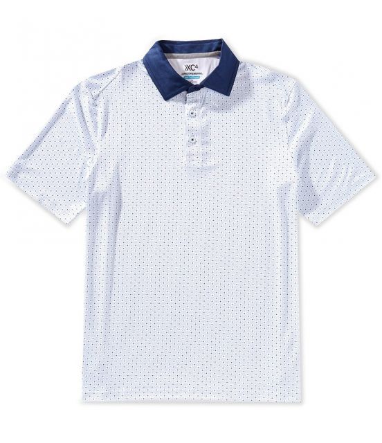 【送料無料】 ジョンストンアンドマーフィー メンズ シャツ トップス XC4 Dash Print Short Sleeve Polo Shirt White