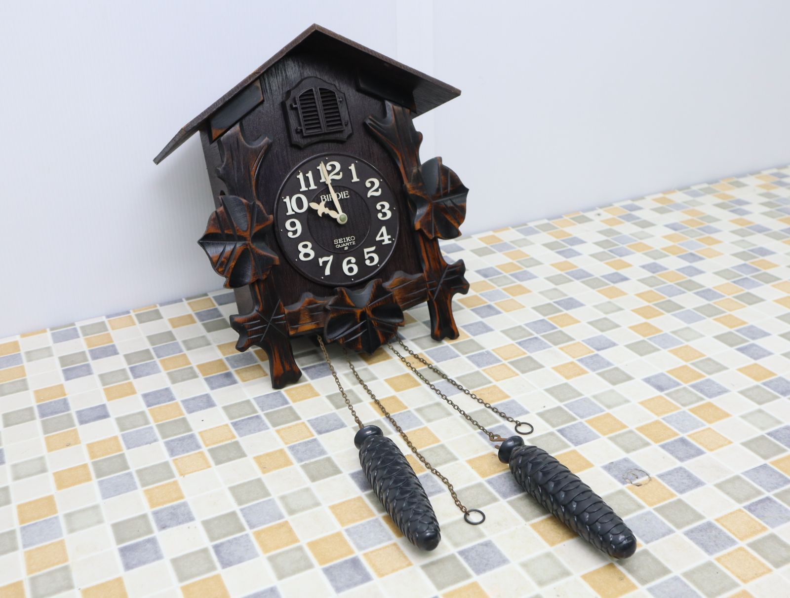 【HOTお得】SEIKO 大型鳩時計 BIRDIE（鹿） 壁掛け時計 鹿の頭の飾り付き インテリア時計