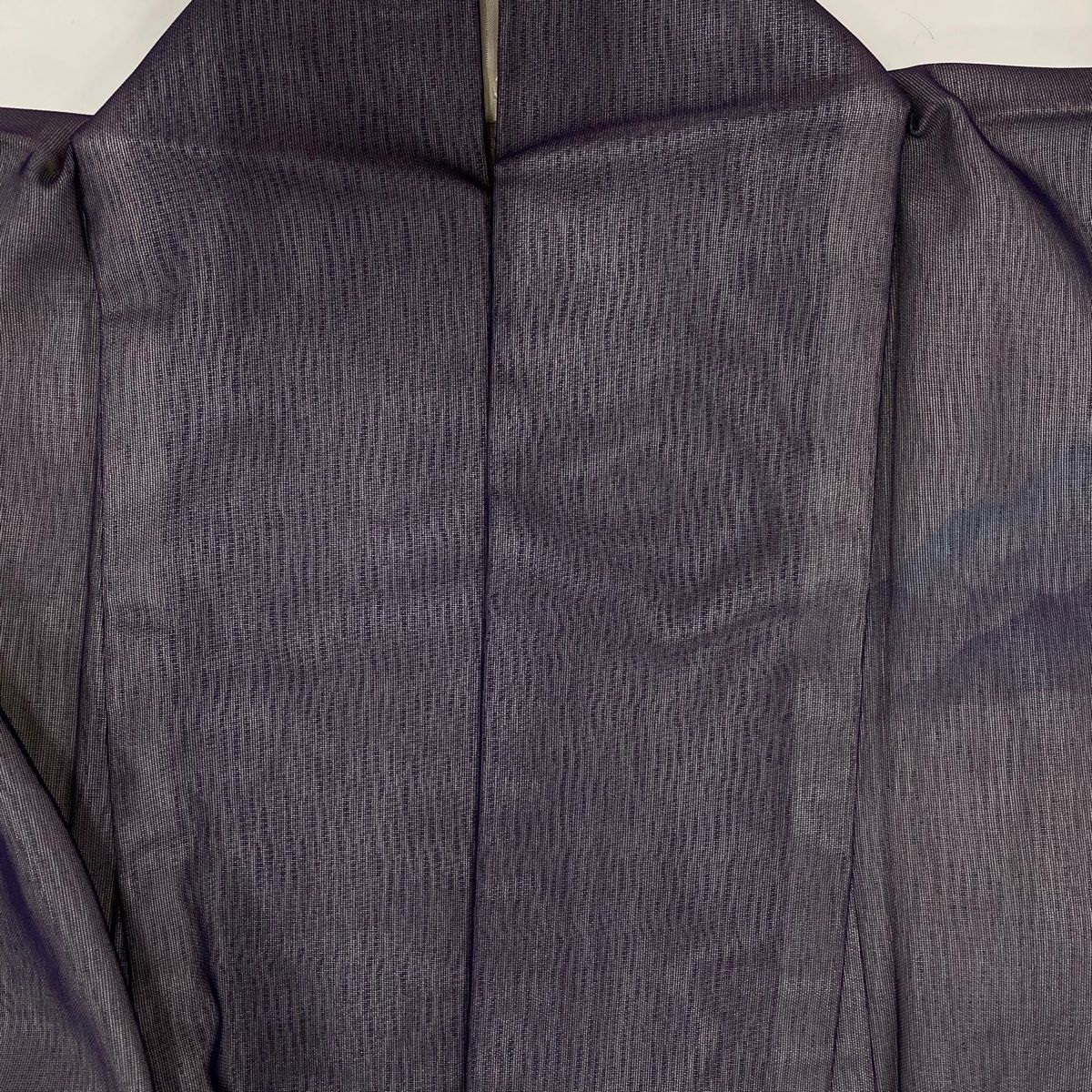 訪問着 身丈162cm 裄丈62.5cm S 紗袷 山並み ぼかし 紫 正絹 名品  