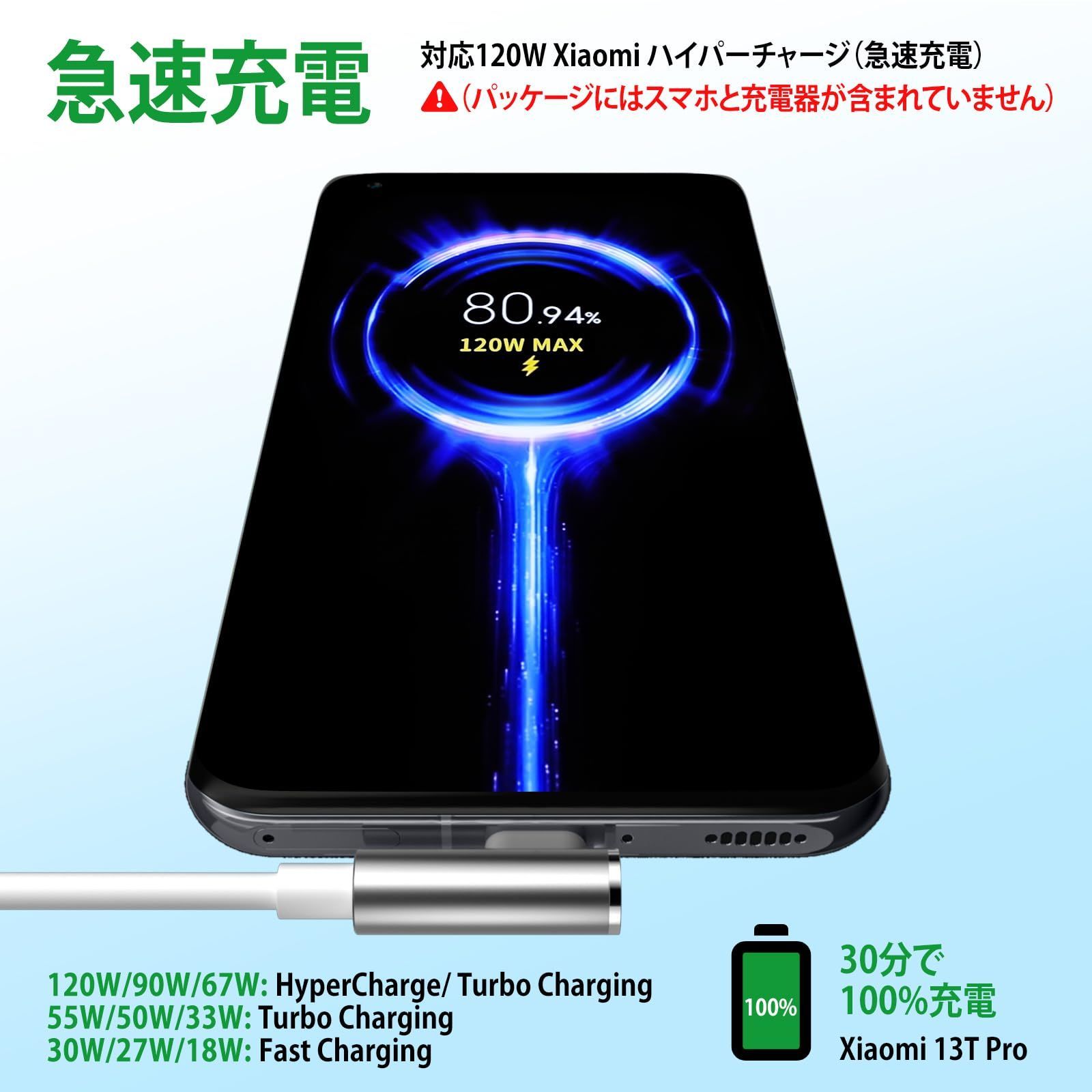 特価商品】Note pro/Redmi 12 12 13pro+/Mi 13T 14/POCO 対応xiaomi f6 Charge  Miハイパーチャージ/Turbo pro/F5 タイプc GT/Black 急速充電ケーブル Shark超高速充電 Xiao - メルカリ