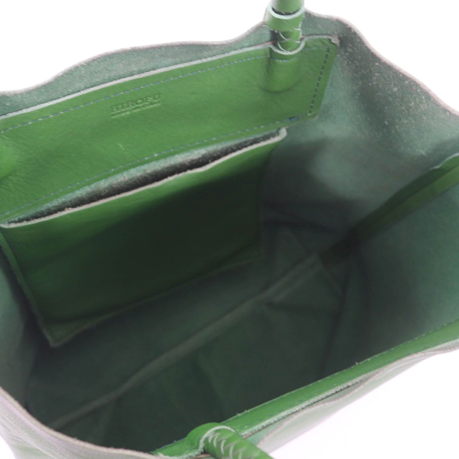 イタリア製△HIROFU／ヒロフ ロゴチャーム付き オールレザートート