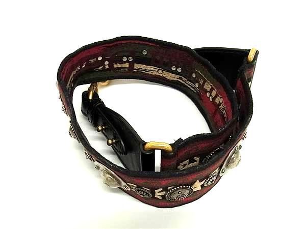 【美品】クリスチャンディオール メダリオン ショルダーストラップ □極美品□ ChristianDior ディオール メダリオン キャンバス×レザー