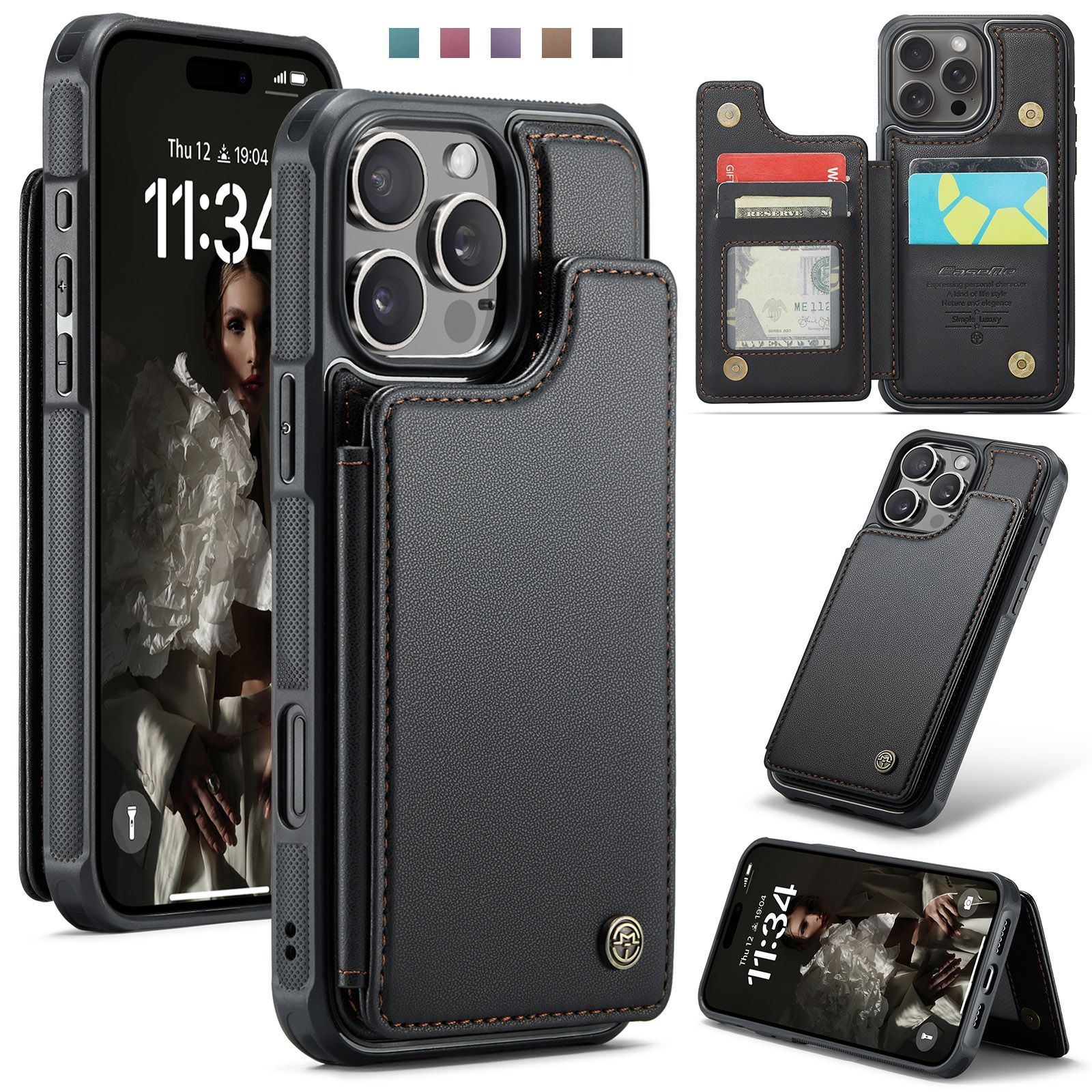 iPhone 13 Pro Max ケース 背面 カード入れ スタンド機能 アイフォン 