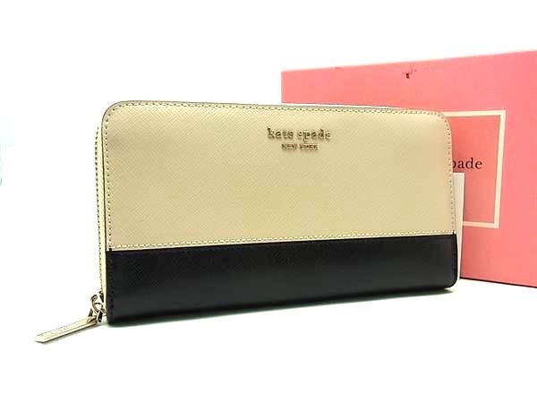 □美品□ kate spade ケイトスペード PWR00281 レザー ラウンド