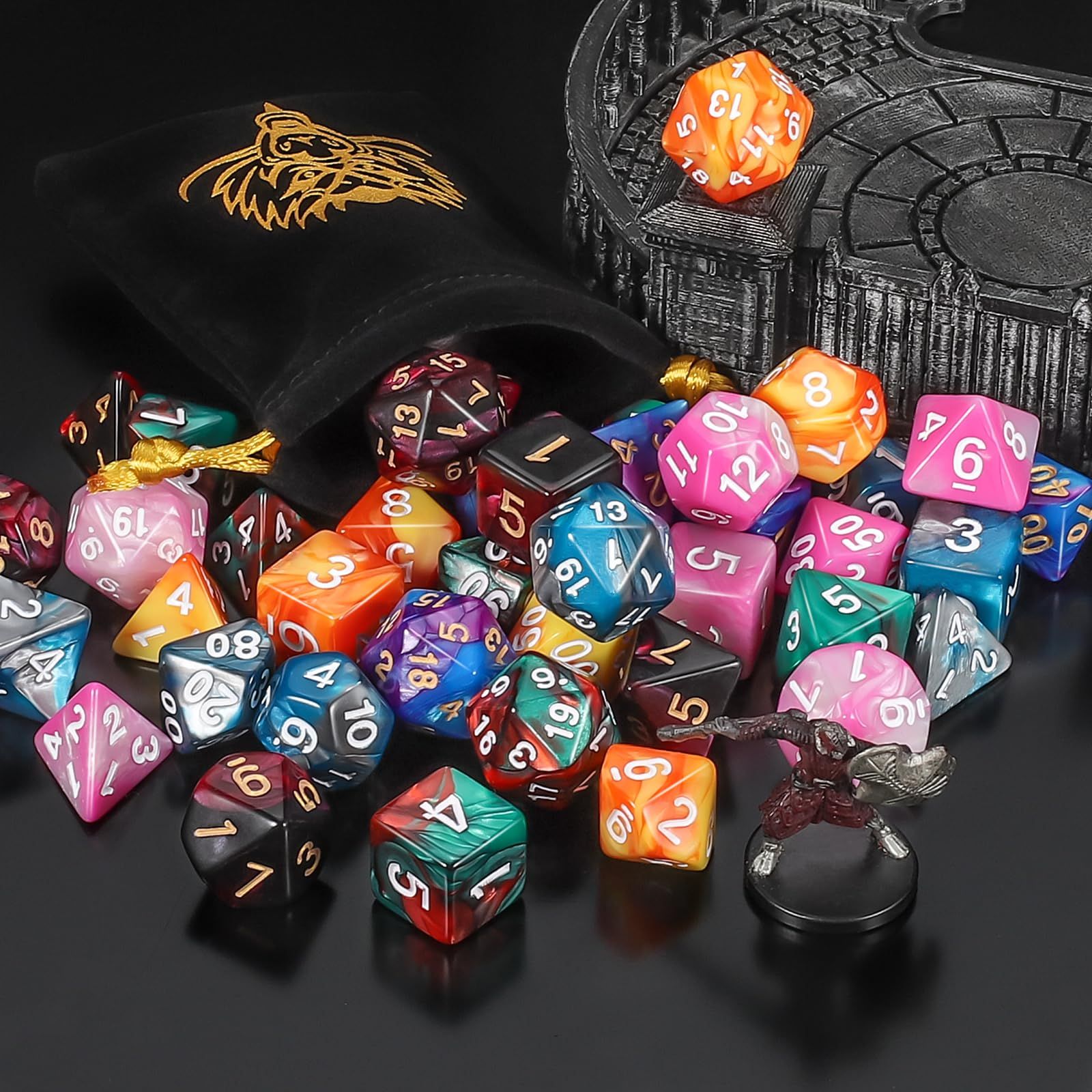 Dice Polyhedral Set Dragons Dungeons DND 0 - 42-Piece For &amp; 1 Dnd RPG for Ubuy