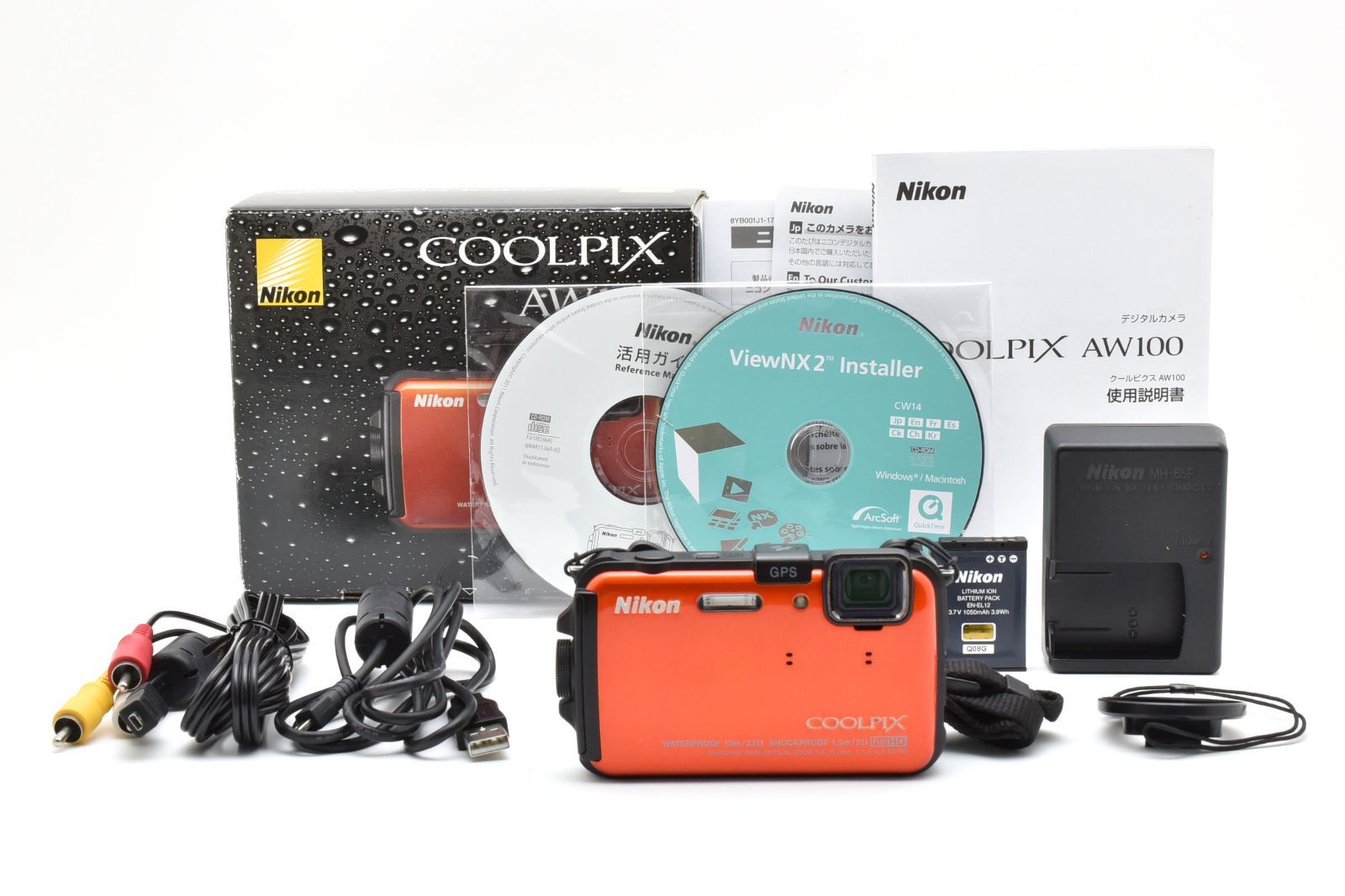 ニコン Nikon COOLPIX AW100 サンシャインオレンジ AW100OR LL191 5510