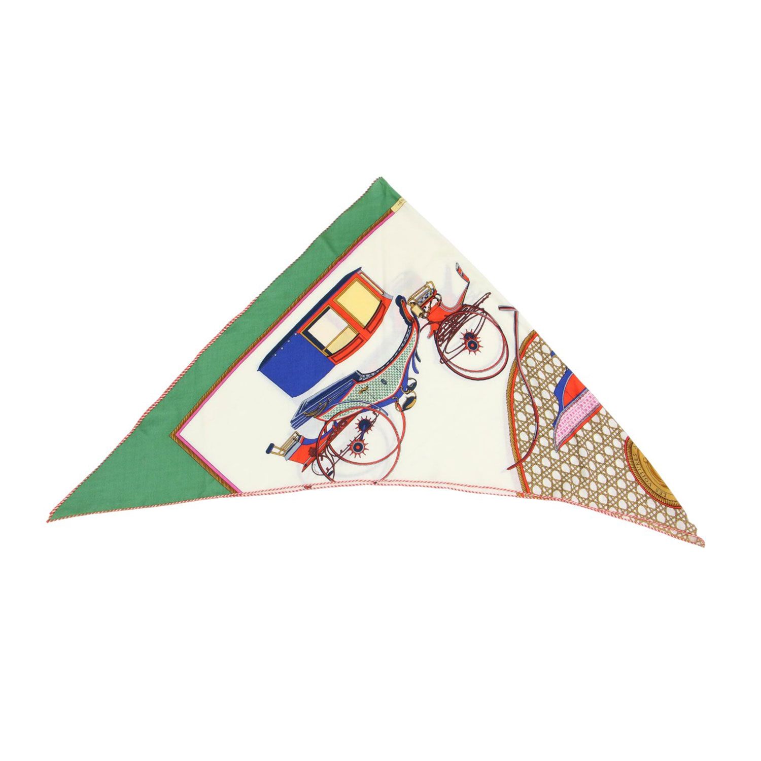 HERMES エルメス スカーフ トライアングルジェアン 折畳み式幌の