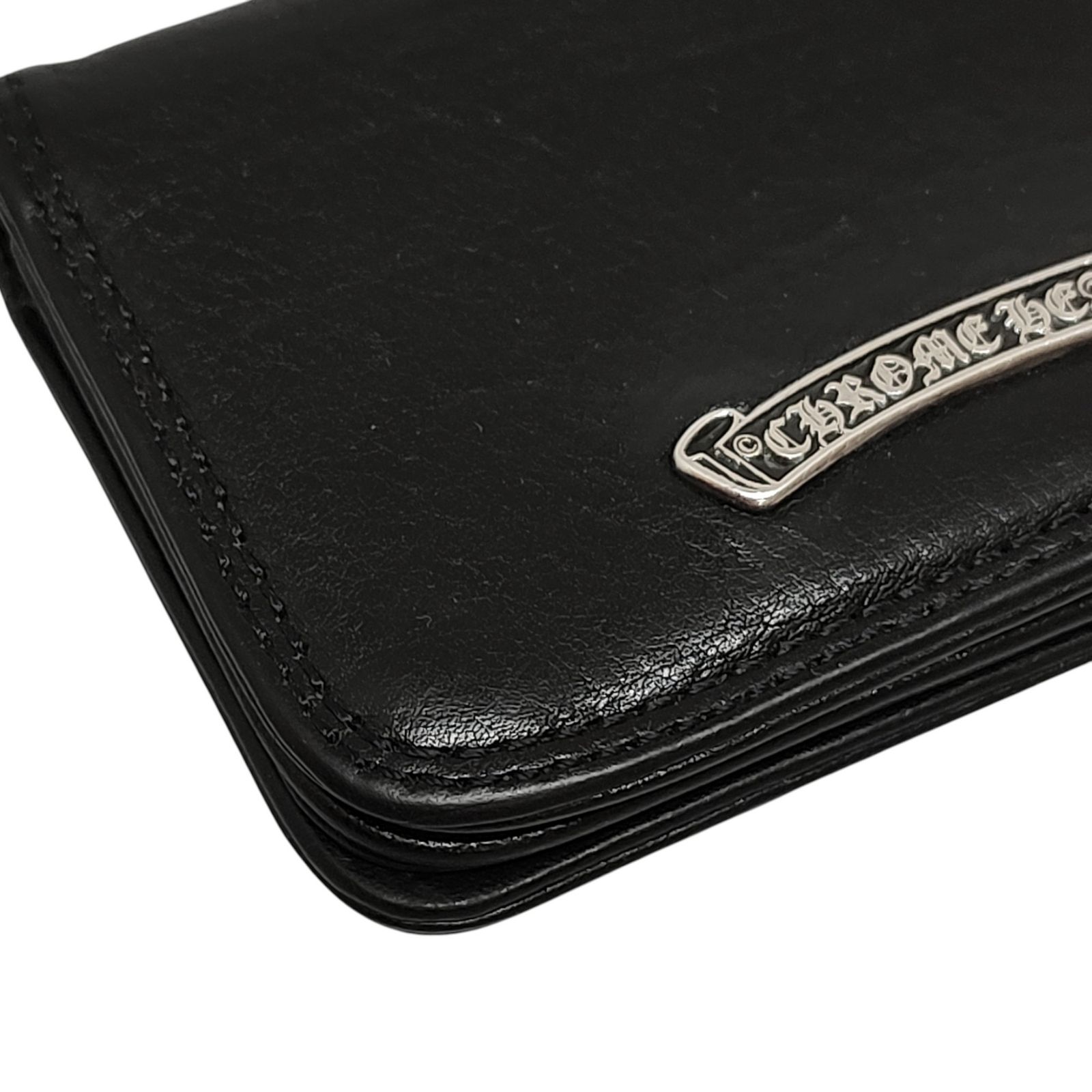 Chrome Hearts クロムハーツ CARD CASE グロメット付き レザー カード 名刺 ケース F ブラック シルバー WWW_USTAUSTRALIA_COM_AU