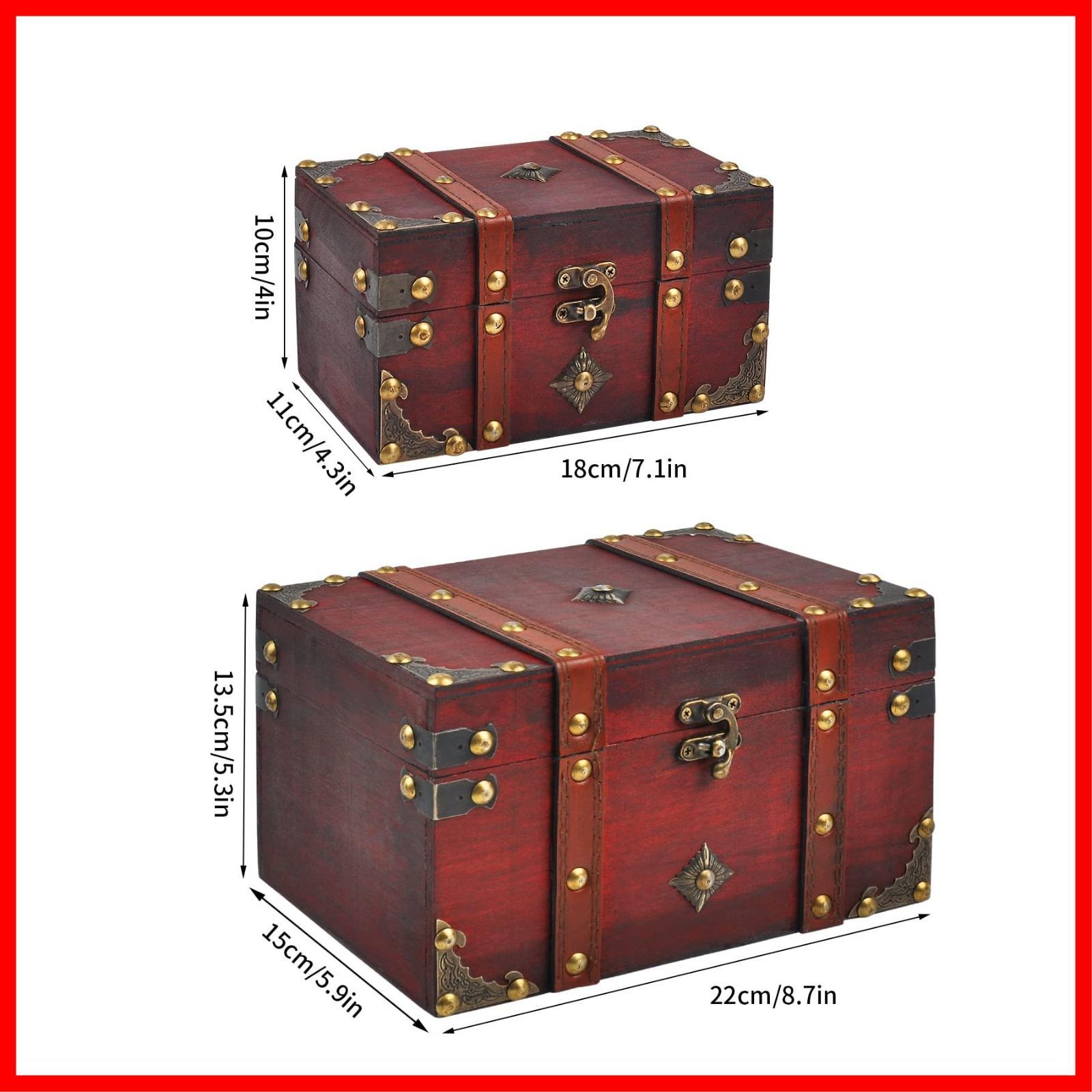 アンティークBOX大小2個セット 【公式通販】