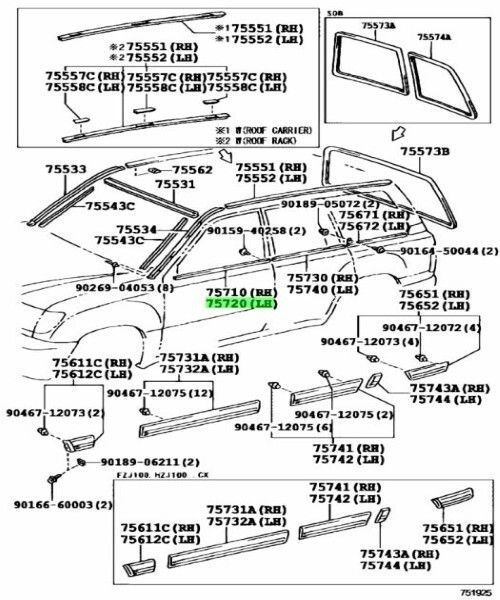 トヨタ 純正 ランドクルーザー レクサス LX470 フロントドア ベルト