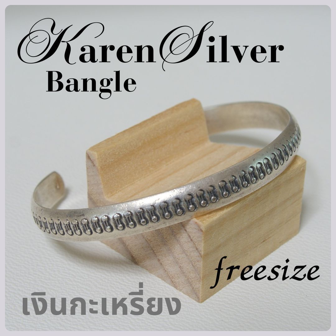 カレンシルバーバングル ユニセックス KAREN SILVER BANGLE UNISEX 甲丸 KAB002