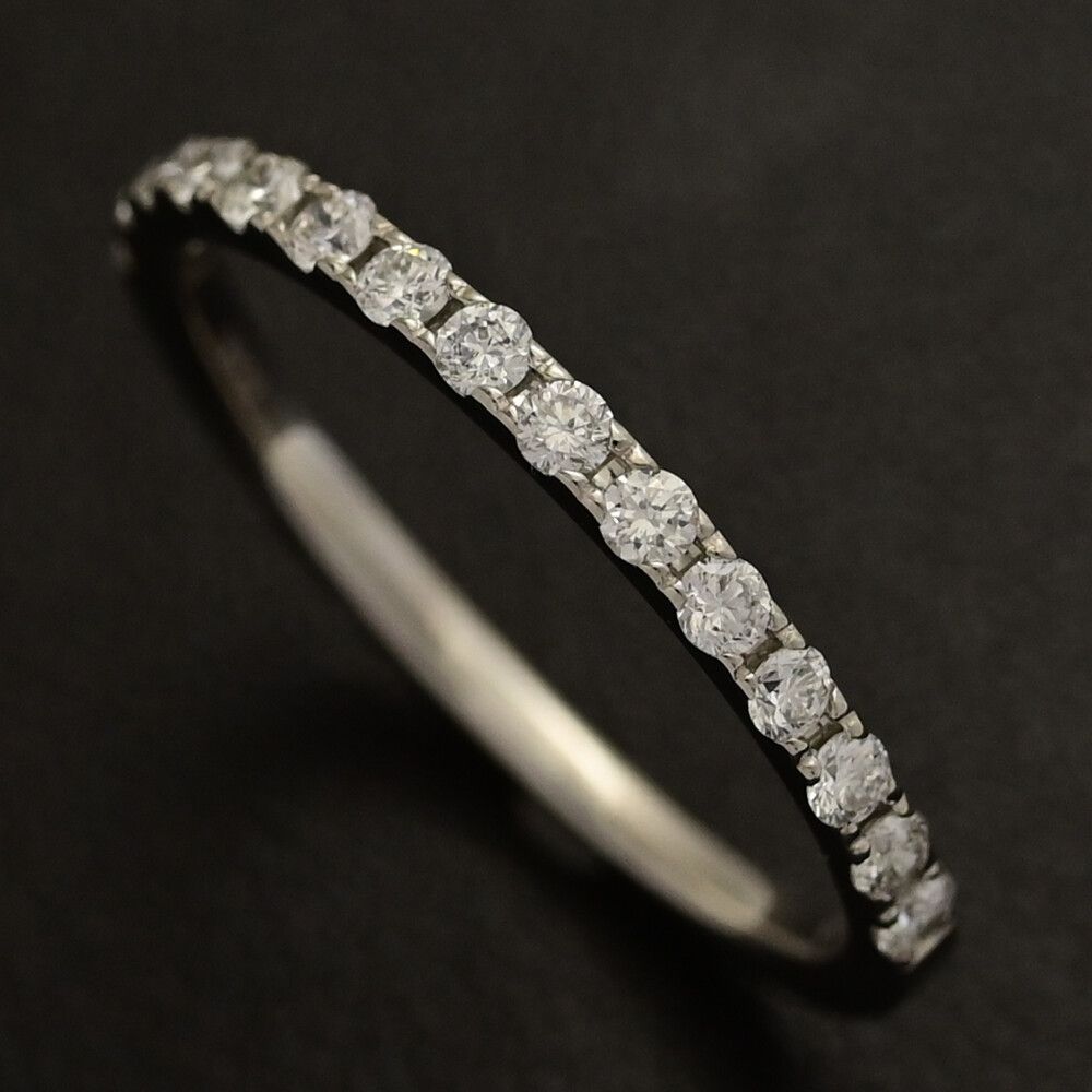 0.3ct ハーフエタニティセッティング･ダイヤモンドリング･指輪 Pt900-2.0g 12号 52 プラチナ プレゼント 記念日 ♀ S レディース 593955