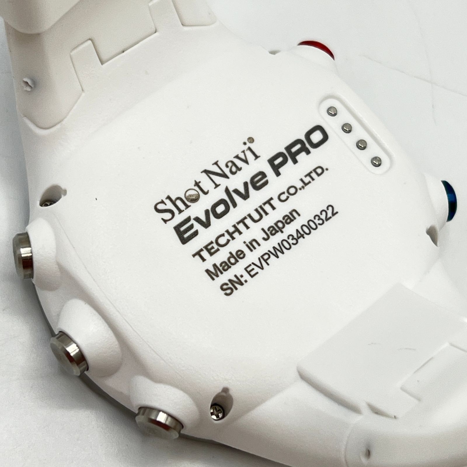 美品】ShotNavi Evolve PRO ホワイト 腕時計型GPSゴルフナビ