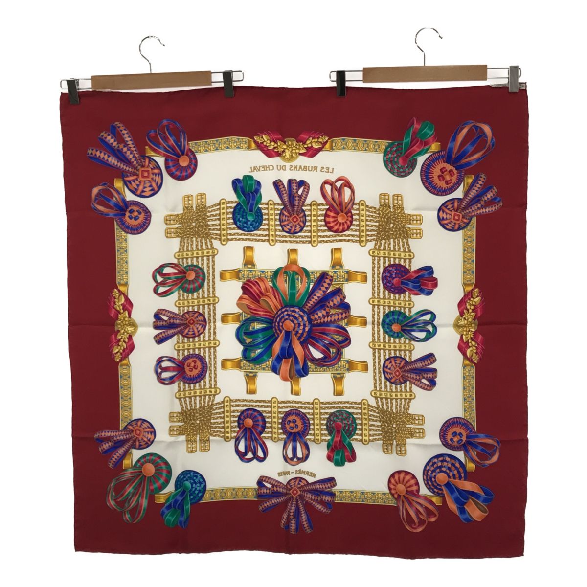 エルメス HERMES スカーフ カレ90 LES RUBANS DU CHEVAL 馬のリボン