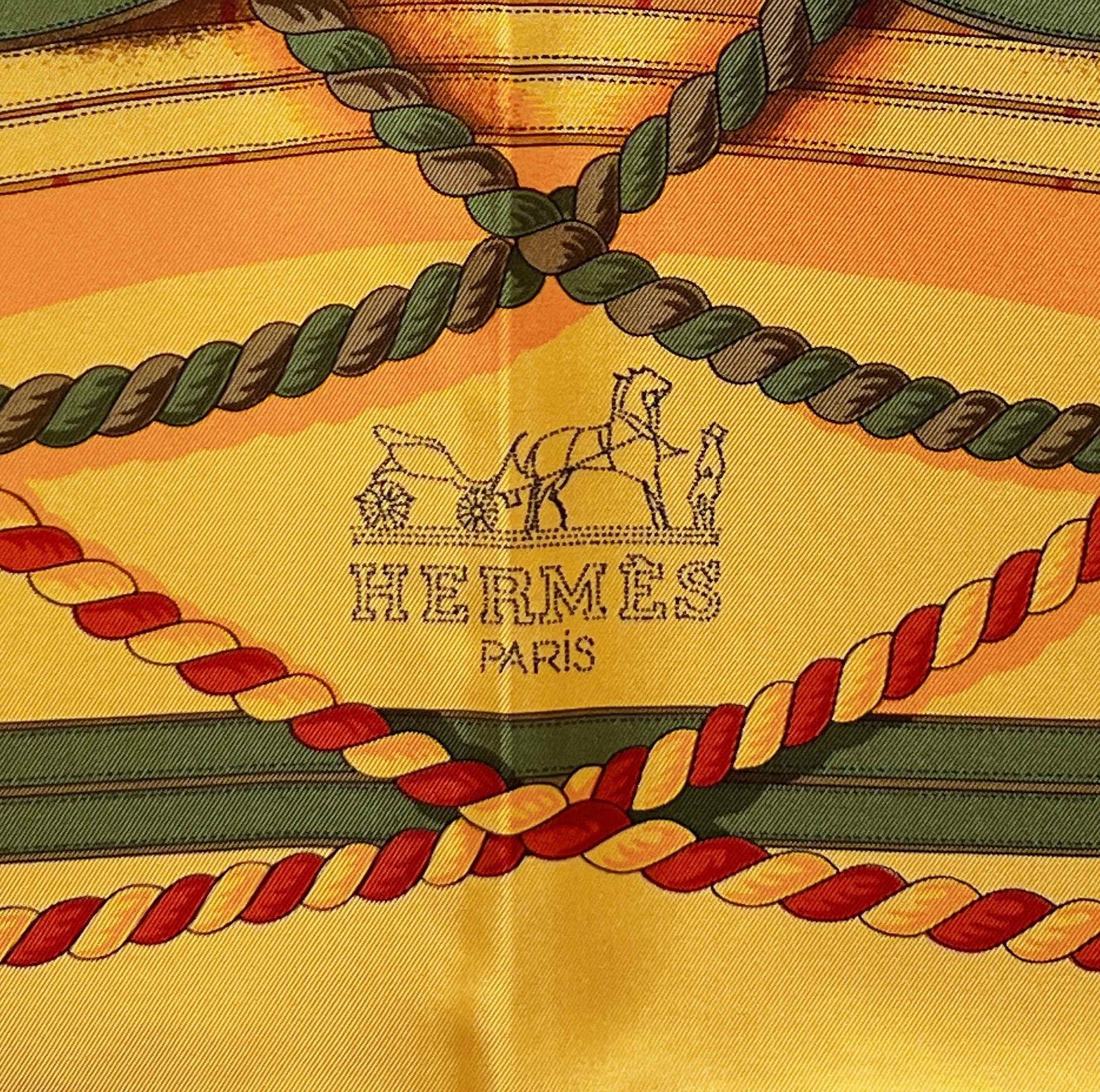 Hermès エルメス 90カレ 大判スカーフ GRANDE TEUNE 馬の礼装 