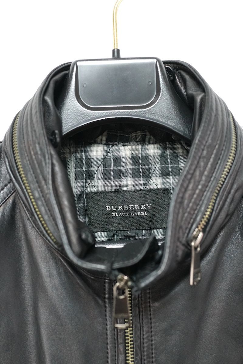 【最終値下げ】バーバリーブラックレーベル　レザージャケット BURBERRY BLACK LABEL バーバリーブラック
