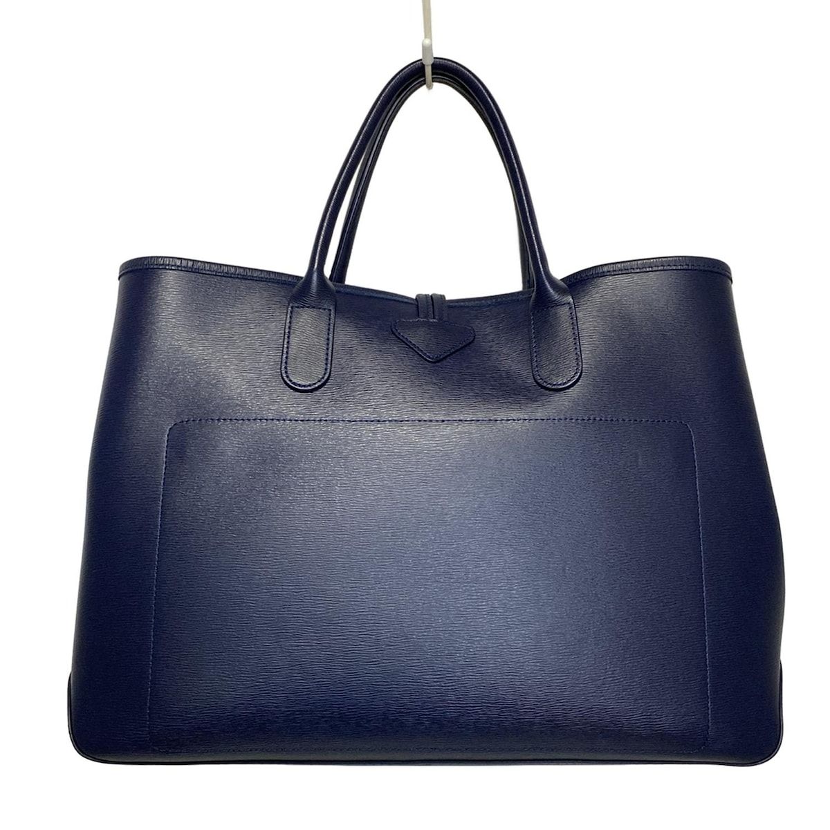 美品 LONGCHAMP ロゾ トートバッグ ネイビー レザー 肩掛け LONGCHAMP(ロンシャン) トートバッグ ロゾ ネイビー レザー
