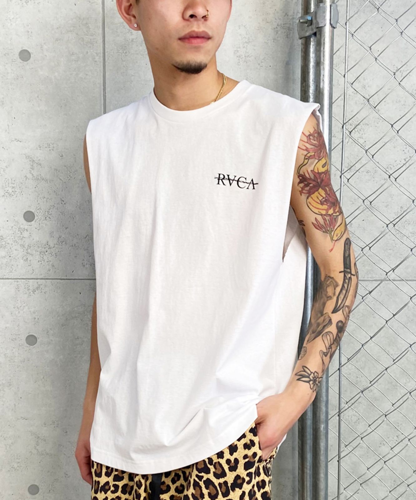 【ムラスポ公式】新品未使用 RVCA ルーカ タンクトップ カットオフ バックプリント オーバーサイズ BE04A-360 正規品