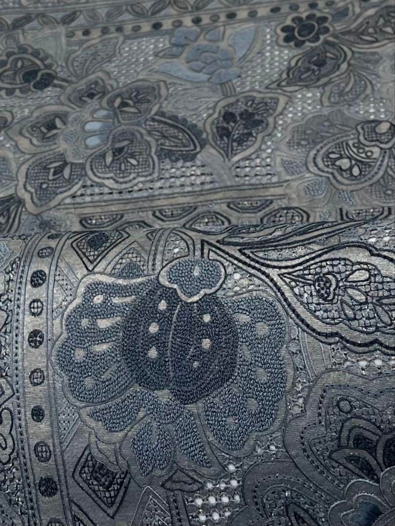 相良刺繍 汕頭刺繍 袋帯 唐花 正絹 お太鼓柄 Q1285 - メルカリ