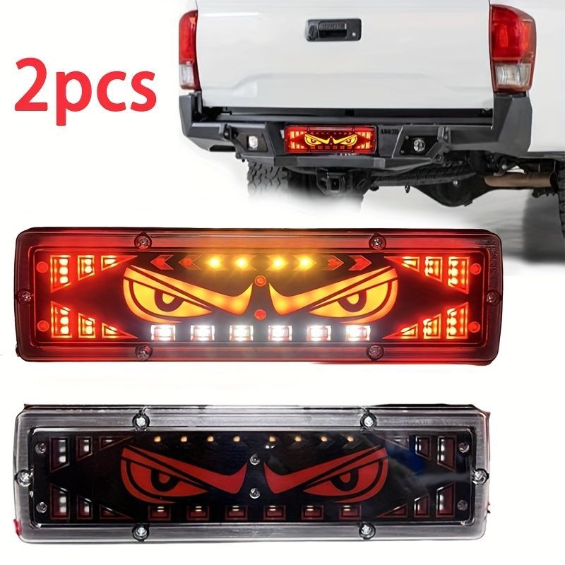 2個セット 車用 ヘッドライト デビルアイ LEDライト 補助ライト29.8cm デーモンアイ 12-24V 装飾 外装 カーライト おしゃれ 明るい 汎用品 t7854