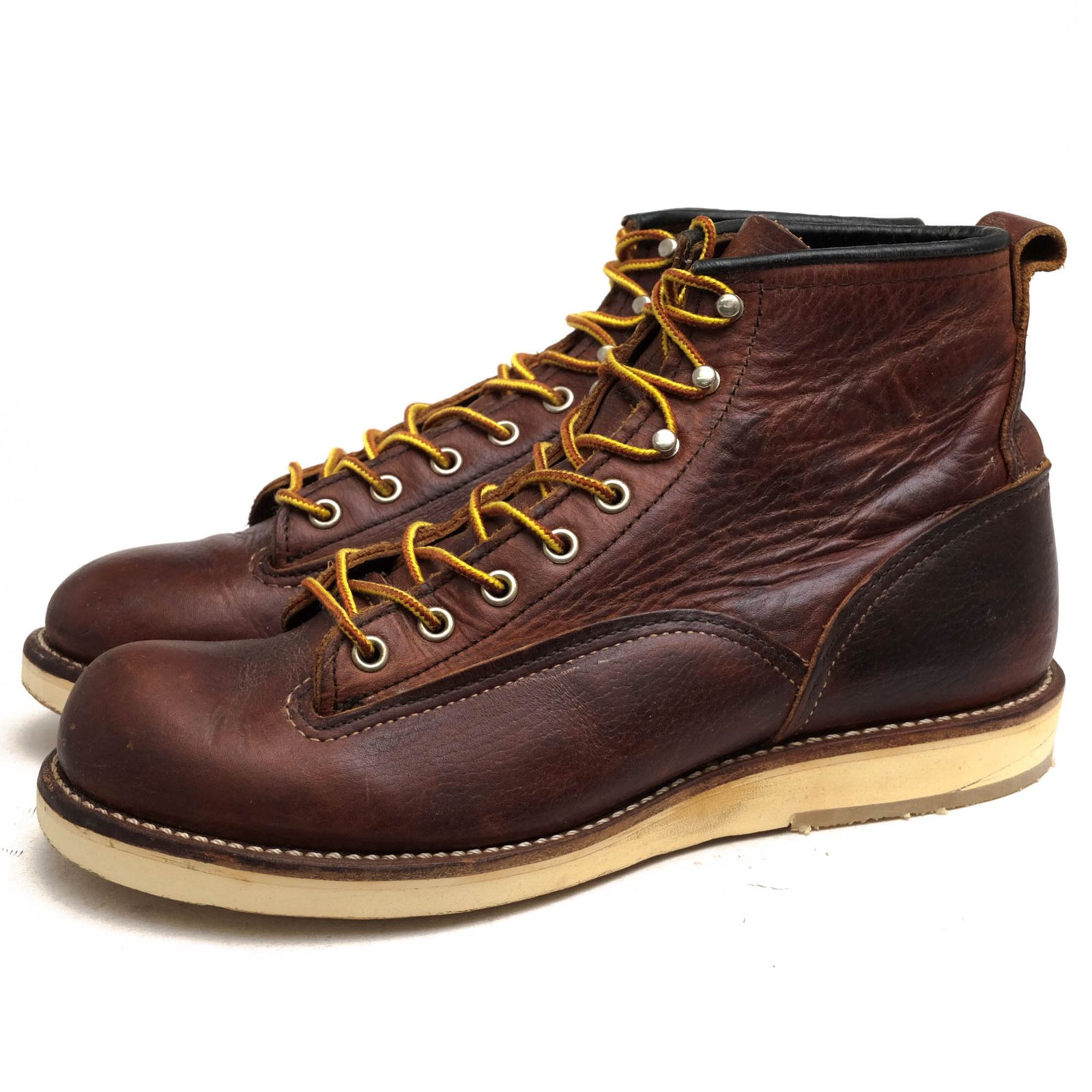 レッドウィング／RED WING ワークブーツ シューズ 靴 メンズ 男性 男性用 レザー 革 本革 ダークブラウン 茶 ブラウン  2906 6inch LINEMAN BOOTS ラインマン トラクショントレッドソール クレープソー