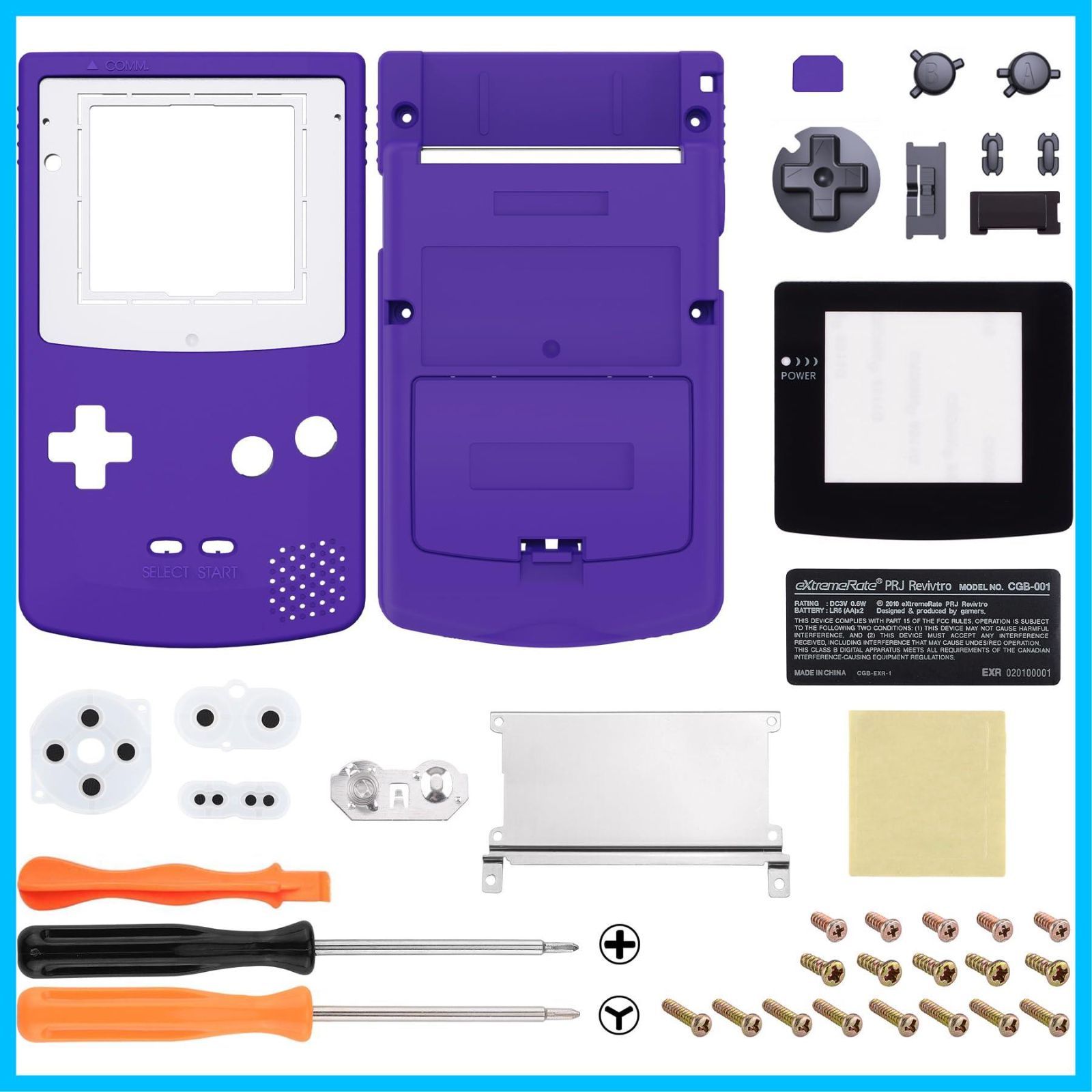 Gameboy Colorに対応用IPSアップグレード済みeXtremeRate交換用シェル