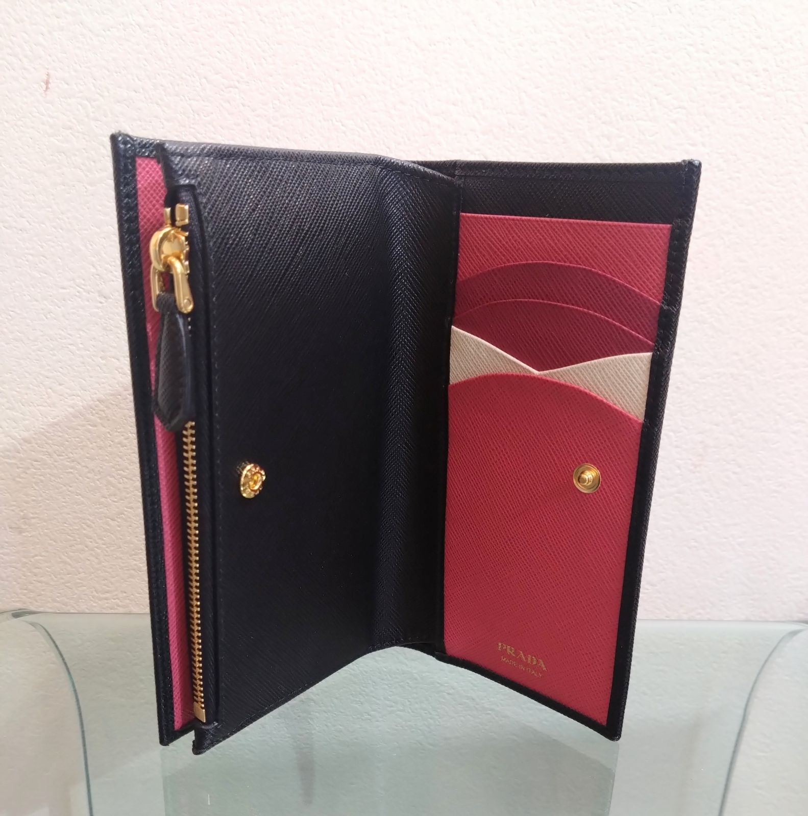 931 極美品！PRADA プラダ サフィアーノ 財布 1ML009 マルチカラー