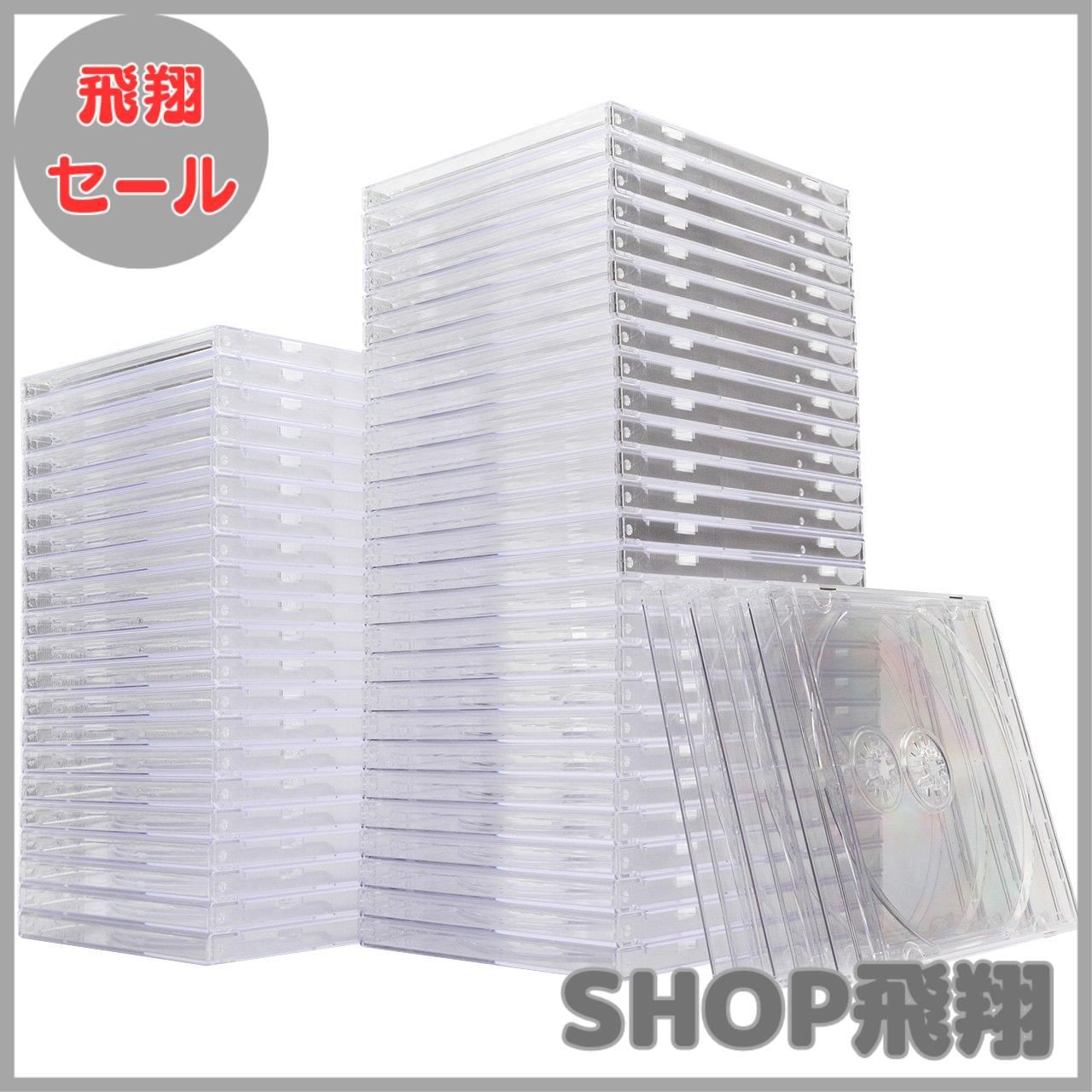 【大安売り】サンワダイレクト DVD CDケース 10mm 1枚収納×50枚 プラケース ジャケット収納可 クリア 200-FCD024C